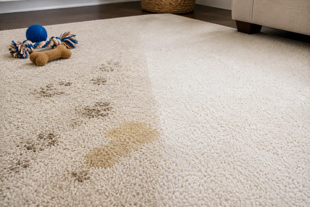 Pet stain and odor removal services by Hi-Tech Cleaning